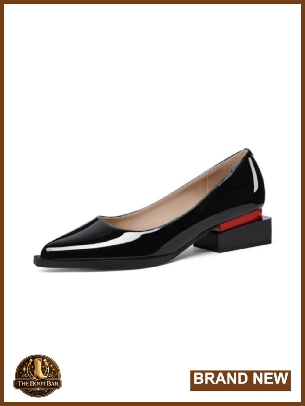 Women's Pointed Toe Chunky Block Heel Pumps with Arch Support Dressy Office